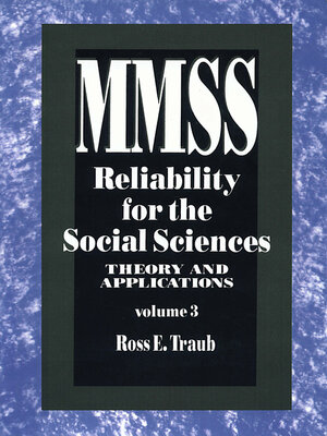 cover image of Reliability for the Social Sciences